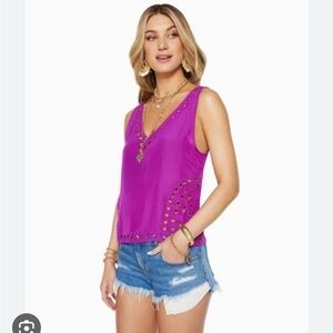 Ramy Brook Bettie Tank in Hibiscus